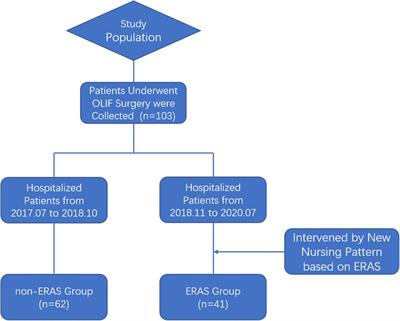 A new nursing pattern based on ERAS concept for patients with lumbar degenerative diseases treated with OLIF surgery: A retrospective study